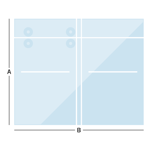 diagram drawing of a custom euro slider, with measurement direction